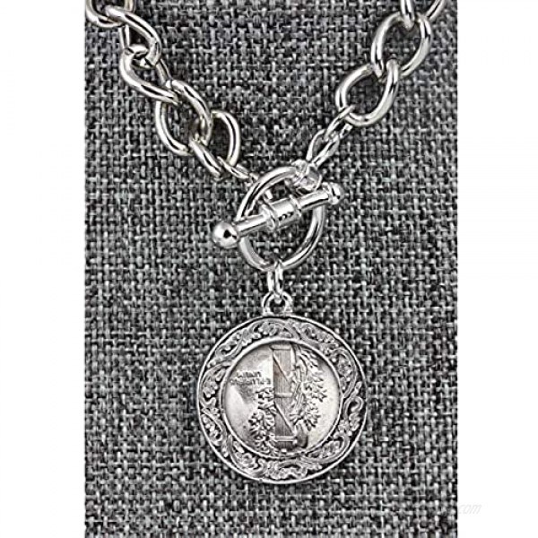 Silver Mercury Dime Silvertone Coin Toggle Bracelet