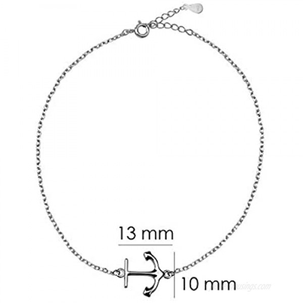 Sofia Milani - Women's Bracelet 925 Silver - Anchor Pendant - 30229