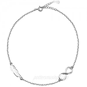Sofia Milani - Women's Bracelet 925 Silver - Infinity and Wings Feather Pendant - 30172