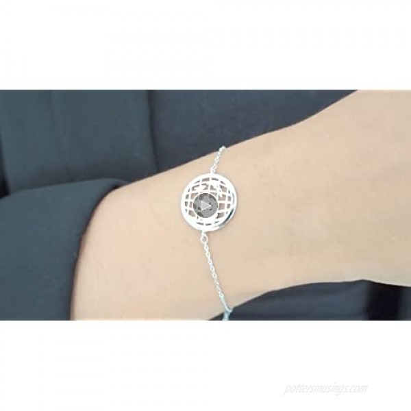 Sofia Milani - Women's Bracelet 925 Silver - World Map Globe Pendant - 30175