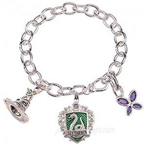 The Noble Collection Lumos Harry Potter Slytherin Charm Bracelet