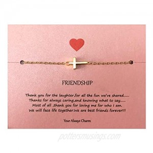 Your Always Charm Faith Cross Bracelet Religious Meaningful Gifts for Best Friend