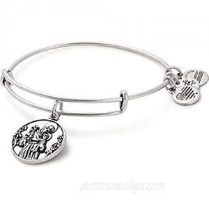 Alex and Ani Divine Guides Expandable Bangle Bracelet for Women Saint Anthony of Padua Charm Rafaelian Finish 2 to 3.5 in