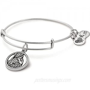 Alex and Ani Divine Guides Expandable Bangle Bracelet for Women  Saint Christopher Charm  Rafaelian Finish  2 to 3.5 in