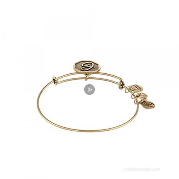 Alex and Ani Initial Expandable Wire Bangle Bracelet 2.5