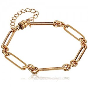 Alex and Ani Mini Maven Chain Magnetic Bracelet  RG  Rafaelian Gold  One Size (V20EBSP07RG)