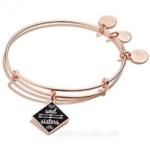 Alex and Ani Soul Sisters Expandable Bangle Bracelet for Women  Best Friends Charm  2 to 3.5 in