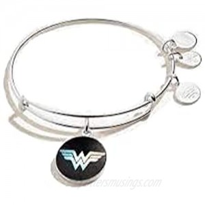 Alex and Ani Wonder Woman Holographic Logo Charm Bangle Bracelet