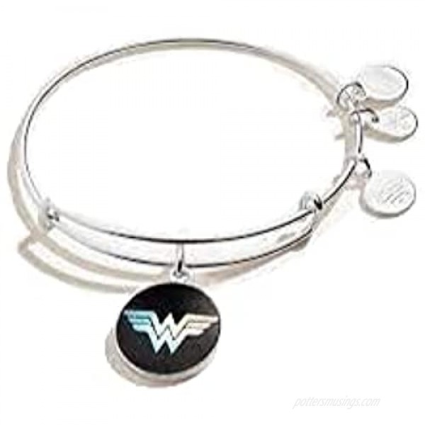 Alex and Ani Wonder Woman Holographic Logo Charm Bangle Bracelet