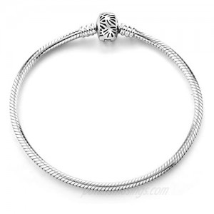 Bracelet 925 Sterling Silver Basic Charm Bracelet Snake Chain Long Way Fine Jewelry for Women  Best Christmas Birthday Gift for Mother Wife Girlfriend