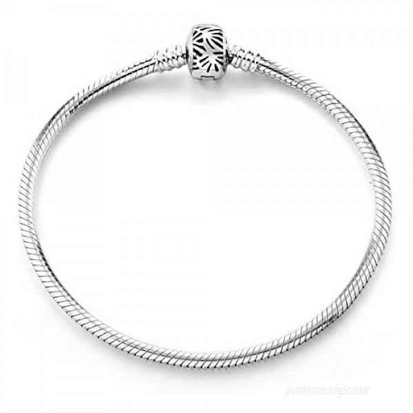 Bracelet 925 Sterling Silver Basic Charm Bracelet Snake Chain Long Way Fine Jewelry for Women  Best Christmas Birthday Gift for Mother Wife Girlfriend