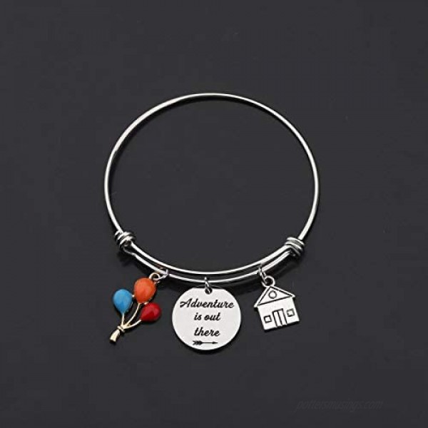 Gzrlyf Adventure is Out There Bracelet Travel Bracelet Inspirational Jewelry Wanderlust Gifts