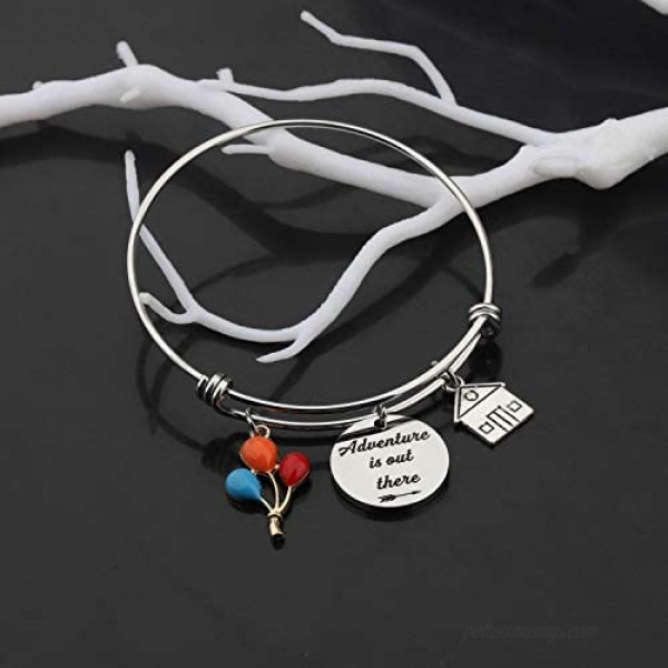 Gzrlyf Adventure is Out There Bracelet Travel Bracelet Inspirational Jewelry Wanderlust Gifts