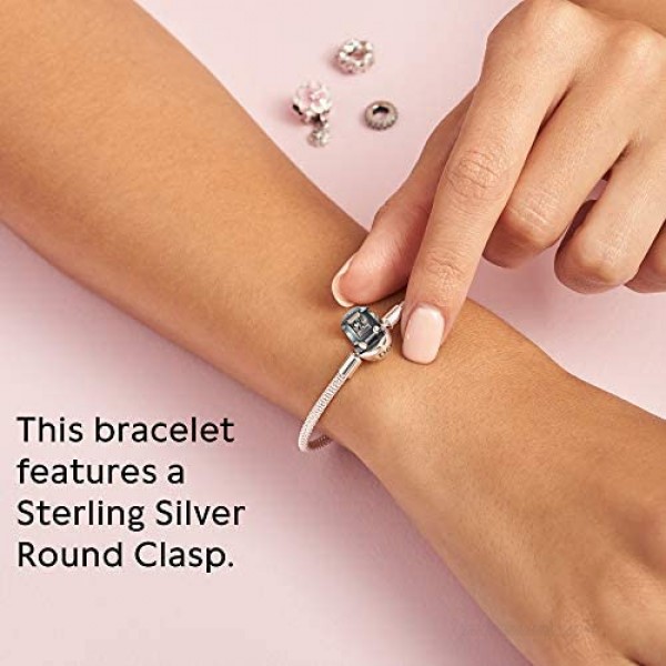 Pandora Jewelry Moments Mesh Charm Sterling Silver Bracelet