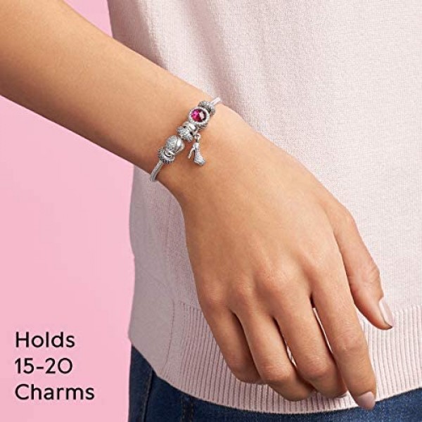 Pandora Jewelry Sparkling Heart Cubic Zirconia Bracelet in Sterling Silver