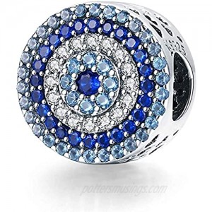 Annmors Crystal Charm fits Pandora Charms Bracelets for Women 925 Sterling Silver Dangle Pendant Gemstone for Spiritual Energy Healing Pendant Divination for Men