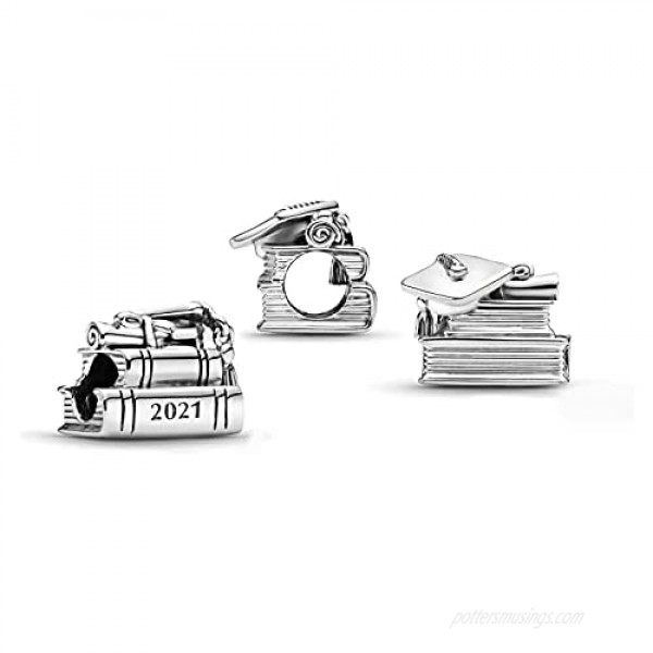 Annmors Family Charm 925 Sterling Silver 2021 Graduation Pendant fits Pandora Charms Bracelets tree Pendant for Woman Girl Jewelry Birthday Gifts