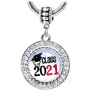 Dangle Class of 2021 Graduation/Cap Charm Bead