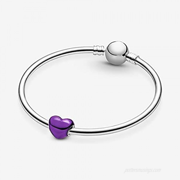 EZ Tuxedo Love Heart Bead Charms for Pandora Bracelets fit European Snake Chain S925 Sterling Silver Jewelry Gifts for Women Girls Birthday Graduation