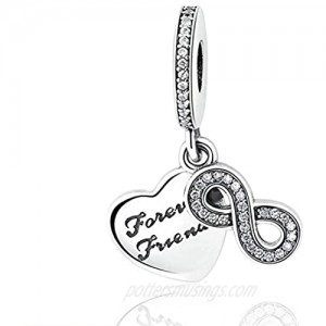 Forever Friends Charm 925 Sterling Silver Fit Woman’s Necklace and Bracelet