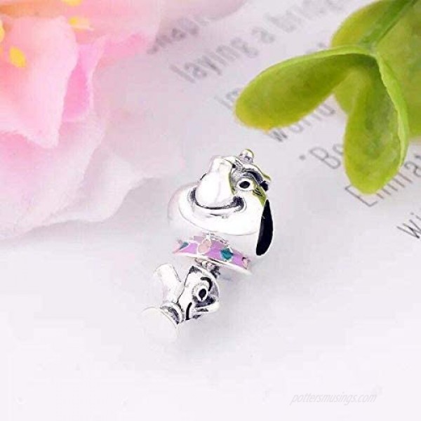 La Menars Mouse Mulan R2-D2 Darth Vader Charm fits Pandora Bracelets Owl Soldier Fairy Charms 925 Silver Pendant Beads for Women's Bracelets & Necklaces Dangle for Valentine's Day Mother's Day Birthday Christmas Gift
