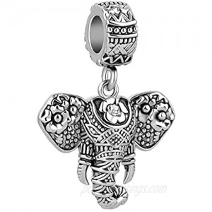 LilyJewelry Lucky Elephant Charms Good Luck Animal Dangle Bead for Bracelet