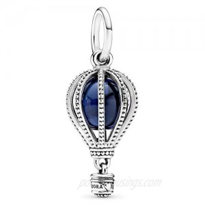 Pandora Jewelry Blue Hot Air Balloon Travel Crystals Charm in Sterling Silver