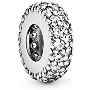 Pandora Jewelry Clear Sparkle Spacer Cubic Zirconia Charm in Sterling Silver