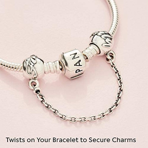 Pandora Jewelry Family Forever Safety Chain Sterling Silver Charm