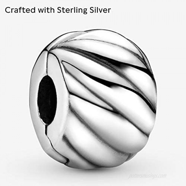 Pandora Jewelry Feathered Sterling Silver Charm