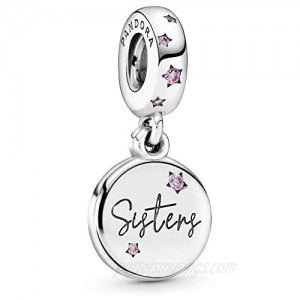 Pandora Jewelry Forever Sisters Dangle Cubic Zirconia Charm in Sterling Silver