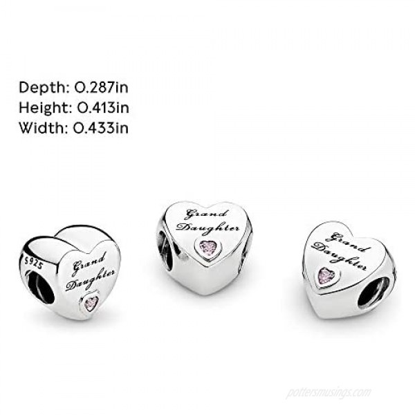 Pandora Jewelry Granddaughter's Love Cubic Zirconia Charm in Sterling Silver