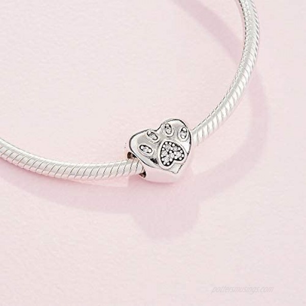 Pandora Jewelry I Love My Pet Cubic Zirconia Charm in Sterling Silver