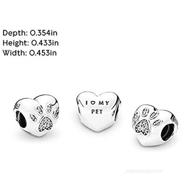 Pandora Jewelry I Love My Pet Cubic Zirconia Charm in Sterling Silver
