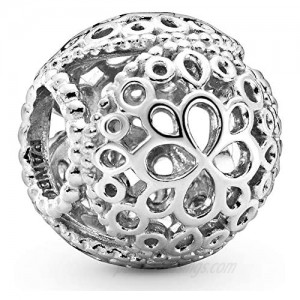 Pandora Jewelry Openwork Flower Sterling Silver Charm