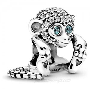 Pandora Jewelry Pave Monkey Cubic Zirconia Charm in Sterling Silver