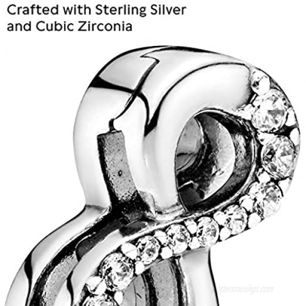 Pandora Jewelry Reflexions Infinity Clip Cubic Zirconia Charm in Sterling Silver