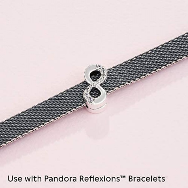 Pandora Jewelry Reflexions Infinity Clip Cubic Zirconia Charm in Sterling Silver