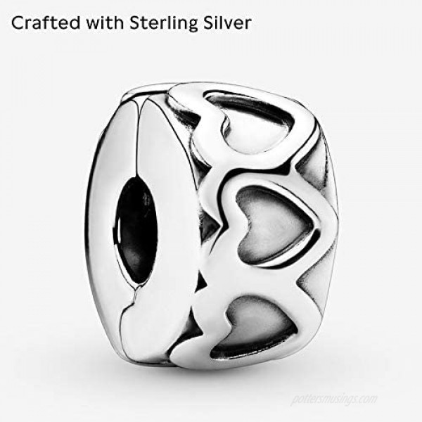 Pandora Jewelry Row of Hearts Sterling Silver Charm