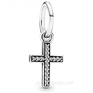 Pandora Jewelry Sparkling Cross Dangle Cubic Zirconia Charm in Sterling Silver