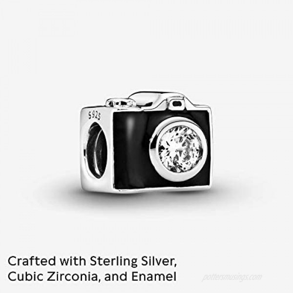 Pandora Jewelry Vintage Camera Cubic Zirconia Charm in Sterling Silver