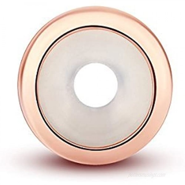 Rose Gold 2pcs Rubber Charm Stopper Spacer Bead 925 Sterling Silver for Charm Bracelets