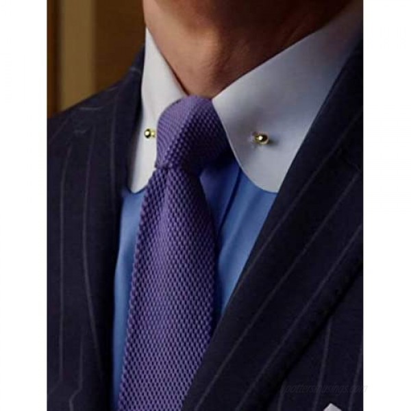 3PCS Men's Brass Ball Collar Bar Pins Shirt Tie Necktie Pins Clip Clasp Stud Bar Clips Brooch Gold Black Silver