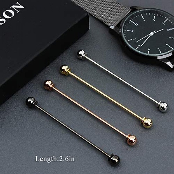 AMITER 4 Colors Collar Pin for Men - Best Gifts for Wedding Business Formal Event