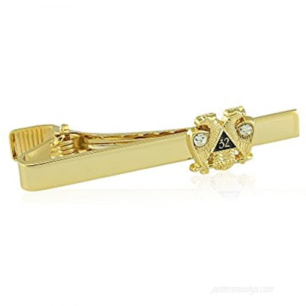 Ancient and Accepted Scottish Rite (32nd Degree Mason) Gold Toned Masonic/Freemasonry Tie Clip/Tie Bar