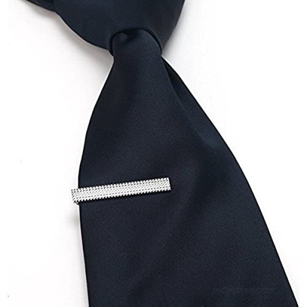 AnotherKiss Men's Fashion Alloy Metal 1.5 Skinny Tie Clip - 3 Pcs Set