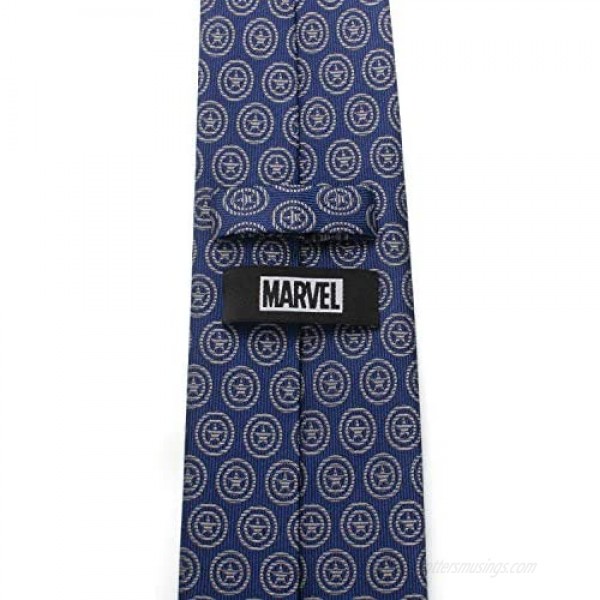 Captain America Shield Blue Men's Tie