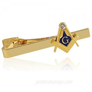 Compass and Square Gold Toned Masonic/Freemasonry Tie Clip