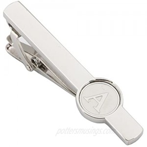 Dannyshi Men Tie Clip 2.1 Inch Silver Plated Stainless 26 Letters A-Z + Gift Box