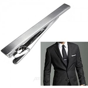 Elandy Men Metal Silver Tone Simple Necktie Tie Bar Clasp Clip Best Xmas Gift